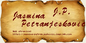 Jasmina Petranjesković vizit kartica